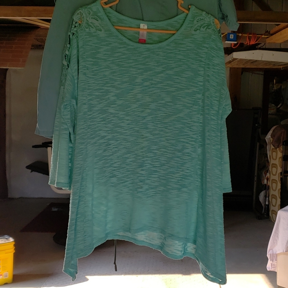 Embroidered sleeve top